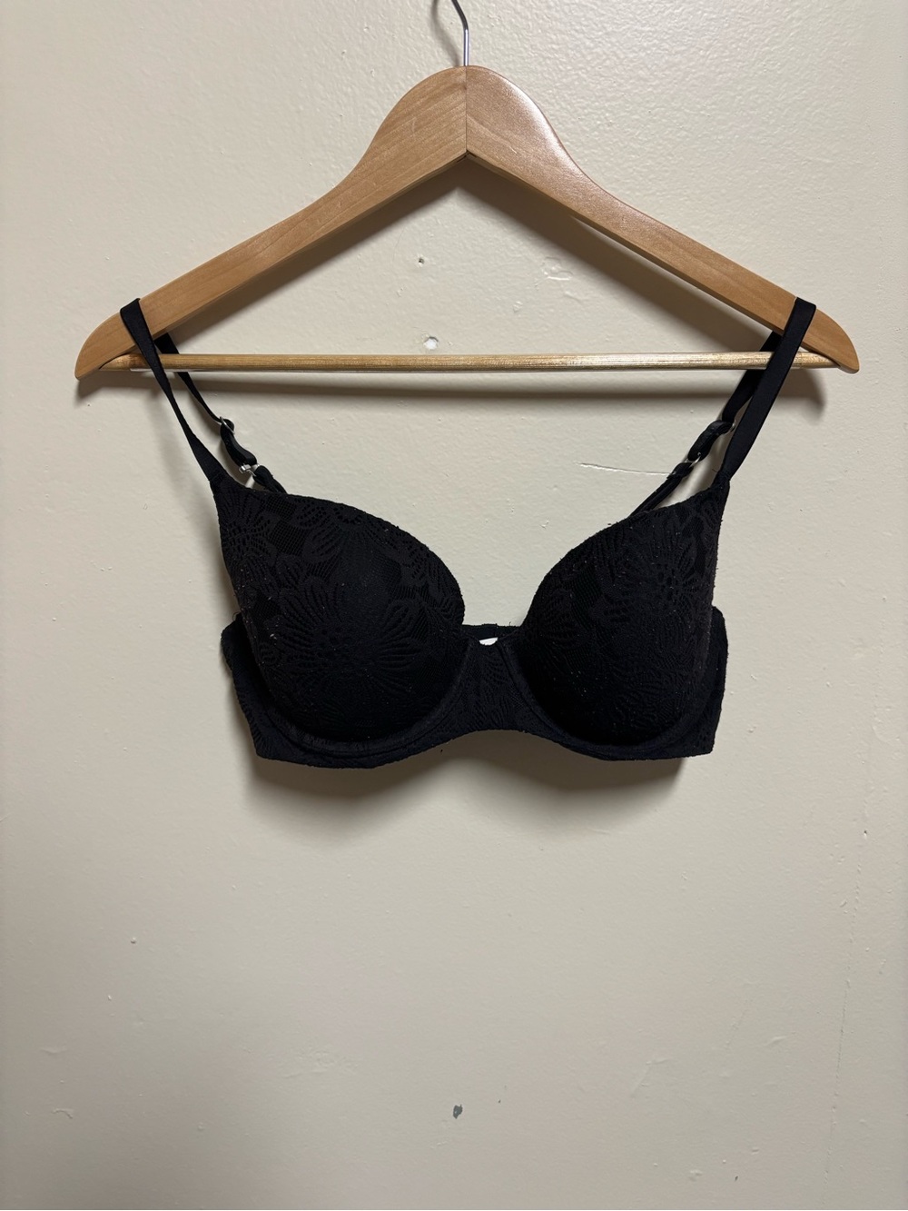 aerie Black Lace Push-Up Bra